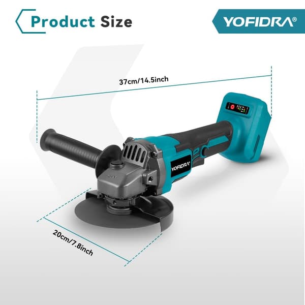 YOFIDRA sladdlös elektrisk slip- och polerverktygssats med 2 batterier
