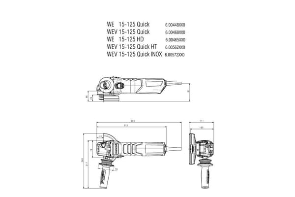 Vinkelsliber Metabo WEV 15-125 Quick 600468000