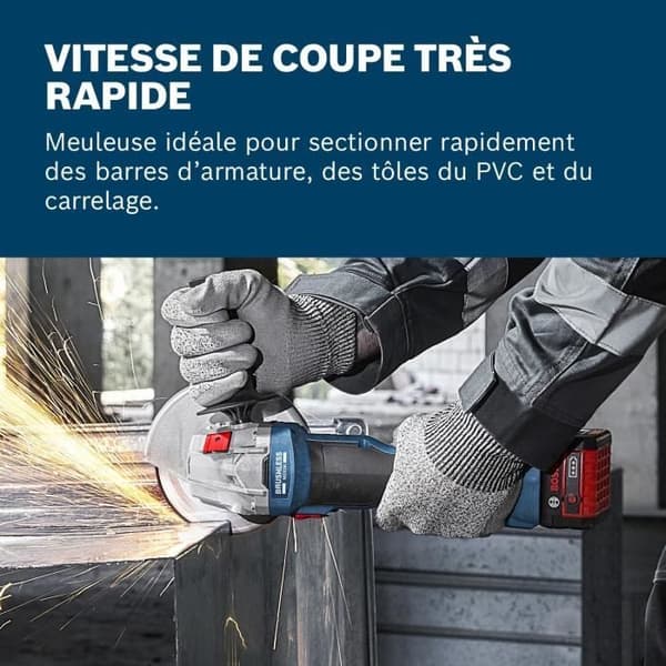 Batteridriven vinkelslip Bosch Professional 18V System GWS 18V-8 diameter 115 mm
