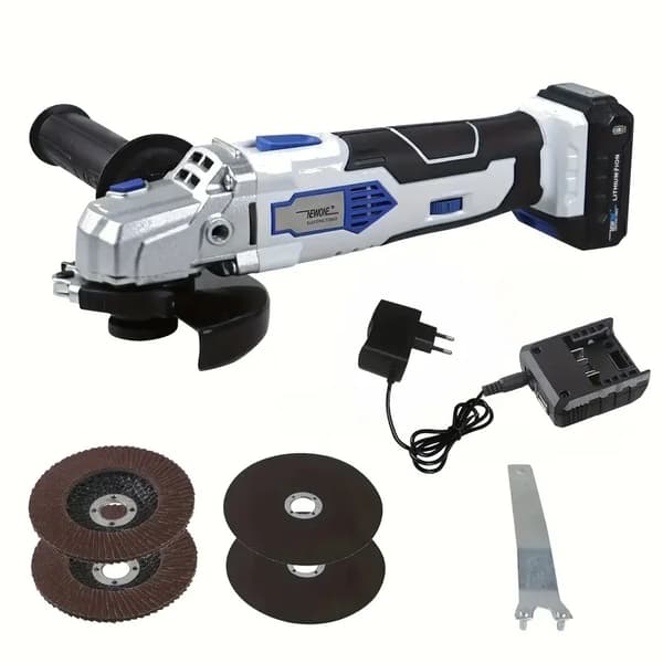 12V Elektrisk Vinkelsliber, Kompakt Design, Ergonomisk Greb,Blå