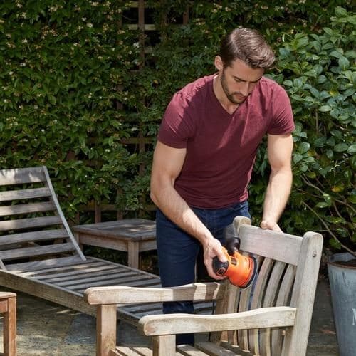 Black & Decker BEW210 Orbital sliber 14000 o/min Sort, Orange