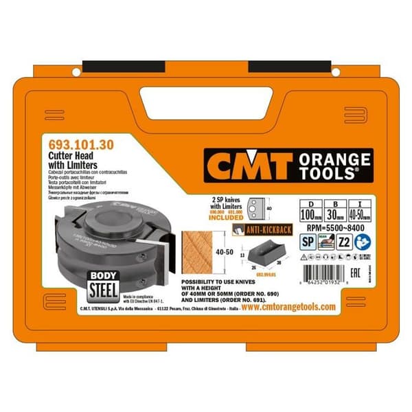 Fräs - trimmer Cmt orange verktyg - 693.101.30 - CMT 691.518 - av contracuchillas 50 x 4 mm