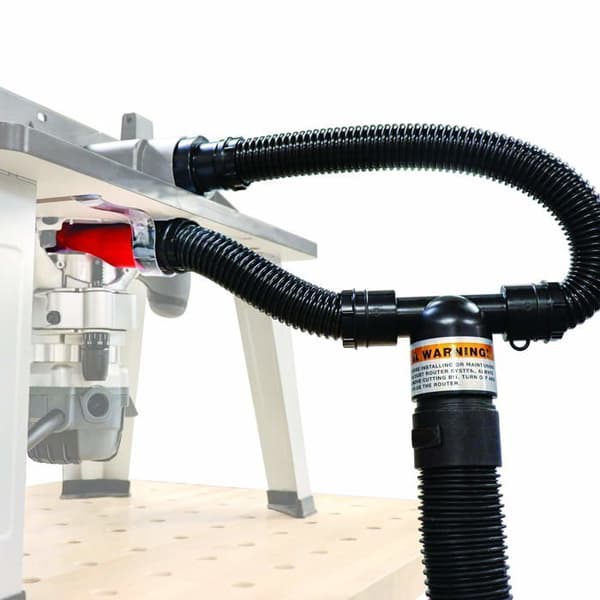 Milescraft - 1501 - Dammsugarsystem för fräsmaskiner Komplett dammuppsamlingssystem för fräsbord