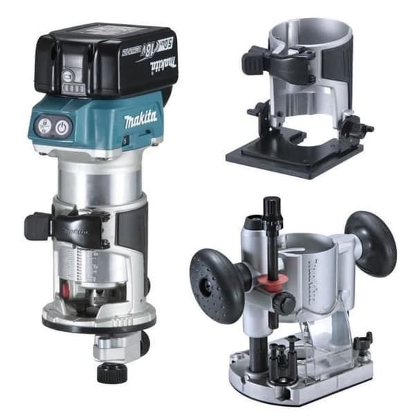 Makita DRT50RTJX2 18V Ah Li-Ion batterifräsmaskin