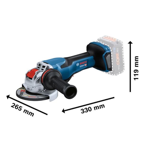 Bosch Professional GWX 18V-15 P 06019H6F01 125 mm borstlös vinkelslip, utan batteri, utan 18 V laddare