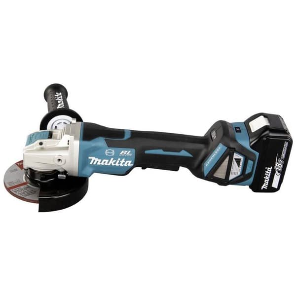 Makita sladdlös vinkelslip DGA519RTJ 125 mm + 2 batterier 18 V 5 Ah laddare