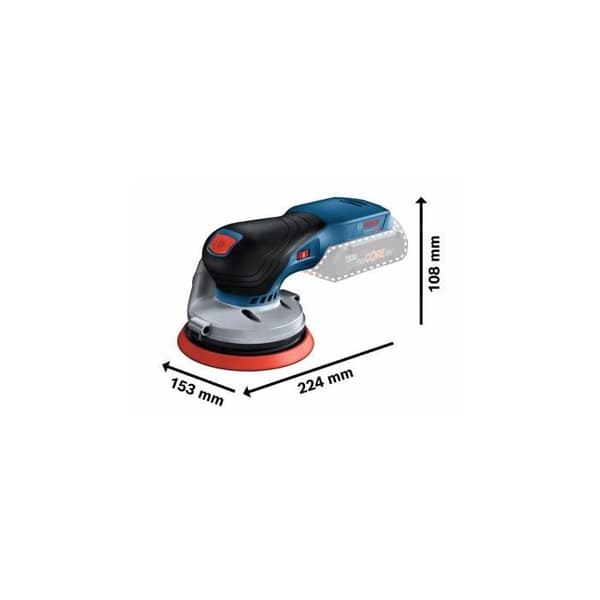 Bosch Professional GEX 18V-125 Excentersliber - 125 mm burrebåndsslibepude - Uden batteri - 0601372201