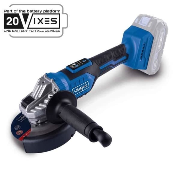 BC-AG125-X akkukulmahiomakone - harjaton 125 mm - SCHEPPACH 20V IXES - ilman akkua tai laturia
