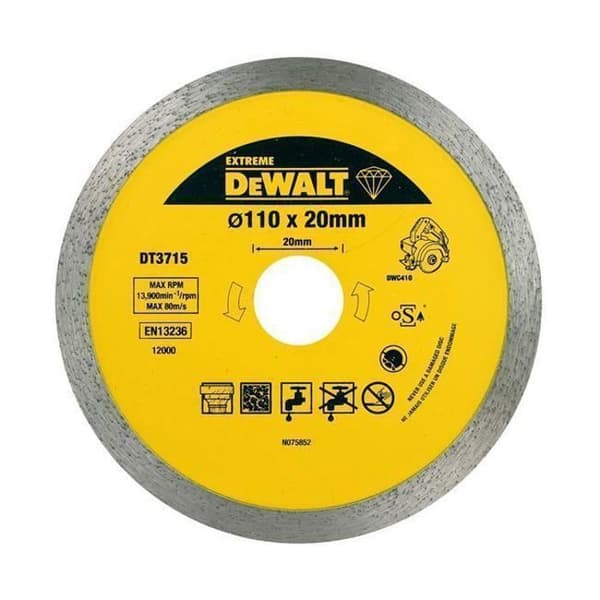Skärhjul - DEWALT - DT3715-QZ - Ultra clean cut - Porslinsplattor, marmor, granit