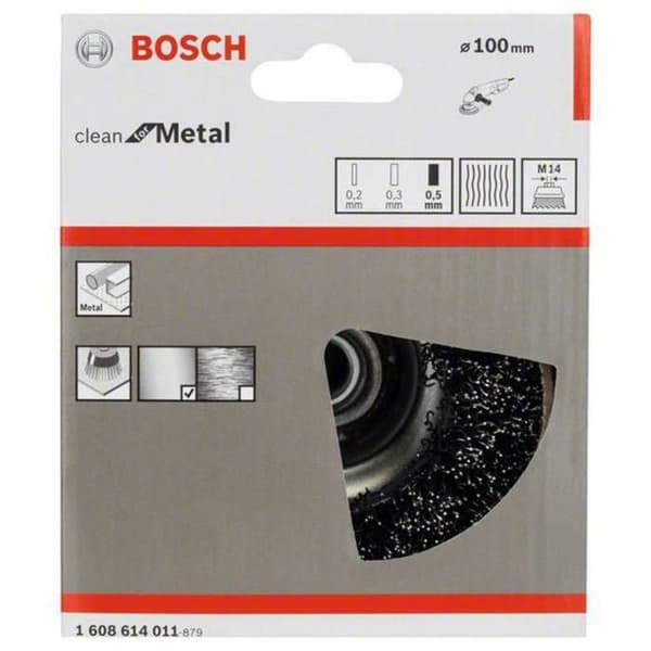 BOSCH Koppborste 100 mm Ståltråd M 14