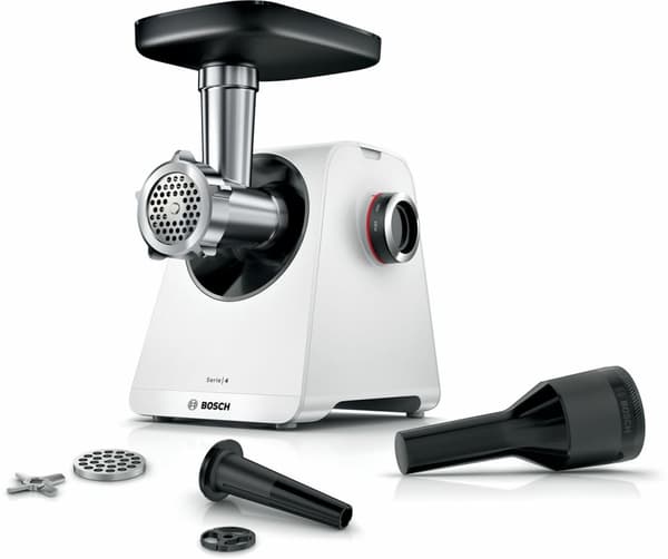 Bosch Serie 4 MFWS420W kødhakker 1900 W Hvid, Sort