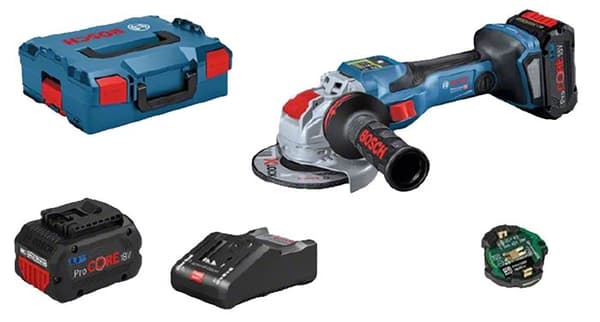 Bosch Professional GWX 18V-15 SC X-LOCK vinkelsliber + 2 x 8,0Ah batterier + GAL 18V-160 C oplader + L-Boxx - 06019H6501