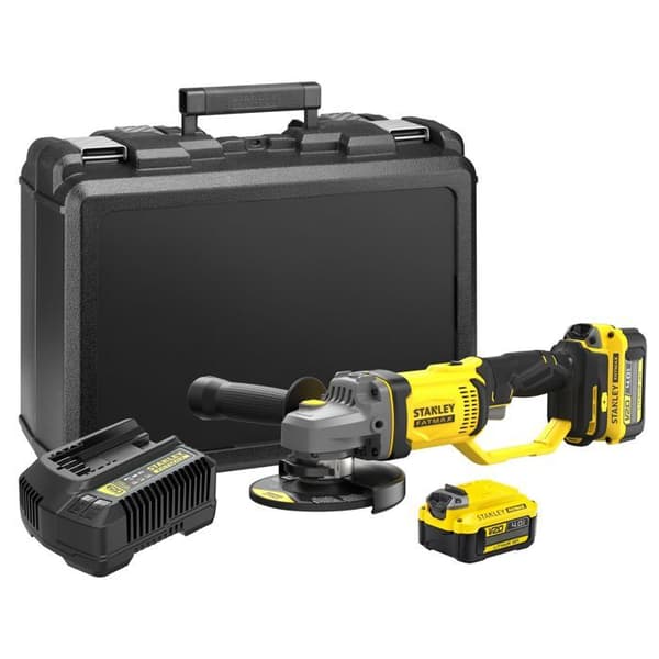 125 mm kværn - 18V litium - 2 stk. 4Ah batterier - STANLEY FATMAX V20 - SFMCG400M2K-QW