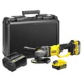 Miniatyrbillede 1 af 6: 125 mm kværn - 18V litium - 2 stk. 4Ah batterier - STANLEY FATMAX V20 - SFMCG400M2K-QW