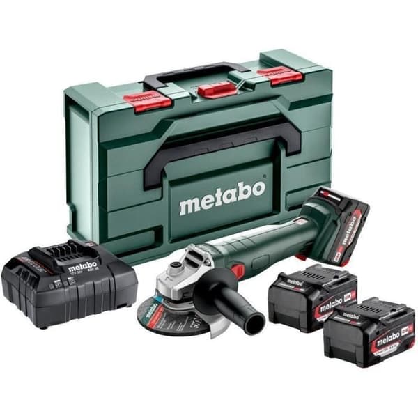 Akkukulmahiomakone - METABO - W 18 L 9-125 Quick - 18 V - MetaBOX 165 L