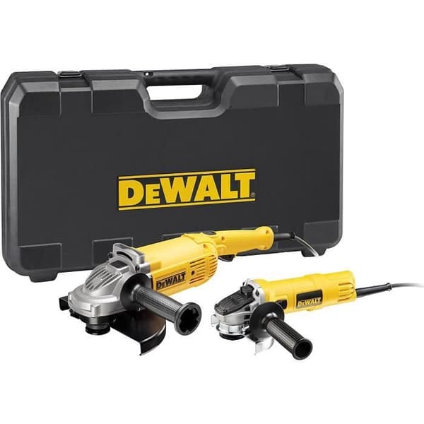 DeWALT DWE492SDT Kit Vinkelslip DWE492 2.200W Ø 230 mm + DWE4207 1.010W Ø 125 mm + 2 x Diamantdiskar &amp; förvaringslåda
