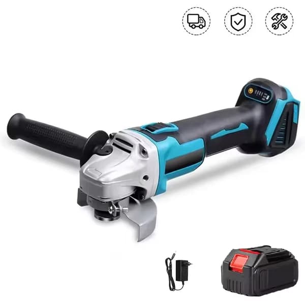 Sähkökulmahiomakone, 800W Teho, 10000 rpm Tyhjönopeus,1*akku 1*laturi