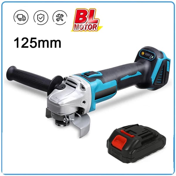 125mm Elektrisk Vinkelsliber, 800W Kraftfuld Ydelse, Intelligent Skærm,1*batteri