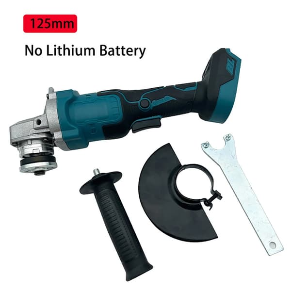 125MM Harjaton Sähkökulmahiomakone, Muuttuva Nopeus 0-12000rpm, Yhteensopiva 18V Akun kanssa,125 mm ei akkua