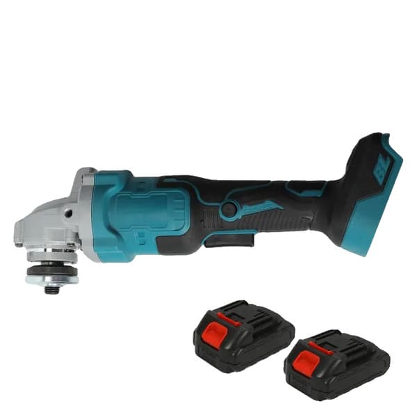 125MM Børsteløs Elektrisk Vinkelsliber, Variabel Hastighed 0-12000 omdr./min, Kompatibel med 18V Batterier,125 mm 2* Batteri