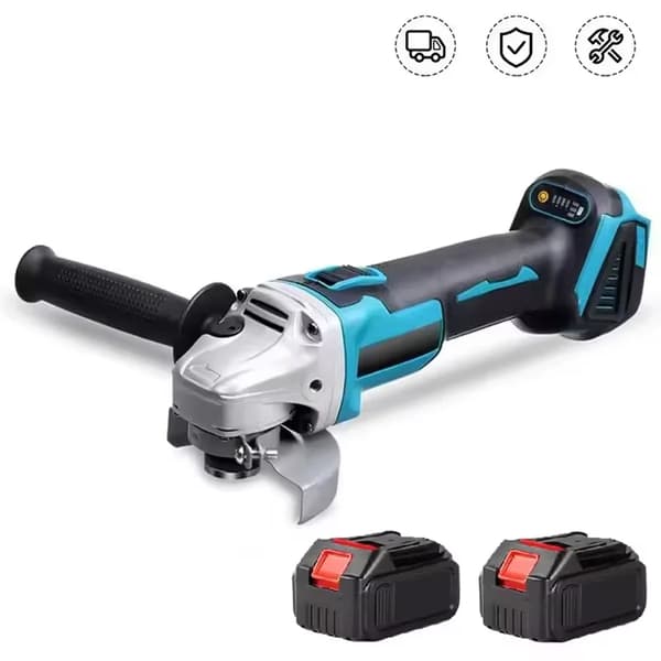 125 mm Sladdlös Elektrisk Vinkelslip, Hög Hastighet 10000 varv/min, Kompatibel med 18V Batteri,2 batteri