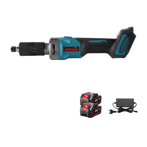 Elektrisk Die Grinder, 35000RPM Børsteløs Motor, Trådløs & Variabel Hastighed,2Batteri 1EU Oplader