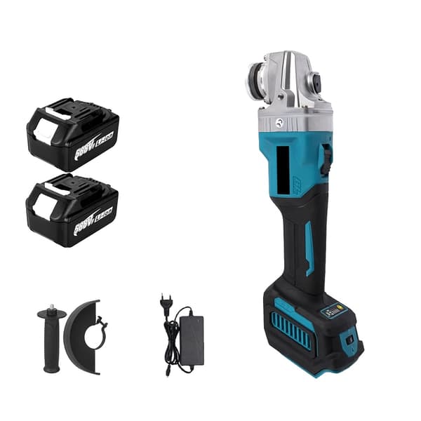Harjaton sähköinen kulmahiomakone, 3000W teho, 125 mm hiomalevy,2 Paristo EU Plug