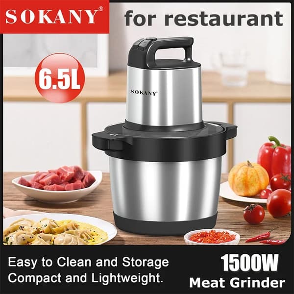 Lihamylly, 1500W Teho, 6.5L Kapasiteetti,EU-pistoke (220V), lihamylly