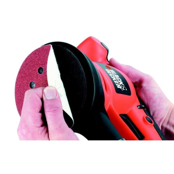 BLACK+DECKER 480 W:n johdollinen epäkeskohiomakone (toimitetaan kotelossa + 3 hiomatarviketta) - KA191EK-QS