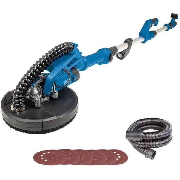 SCHEPPACH DS920X teleskopisk væg- og loftsliber - 210 mm - 710W (Leveres med 1 x 4m slange, 6 slibeskiver)