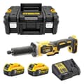 Miniatyrbild 1 av 4: DEWALT DCG426P2-QW XR 18V sladdlös rak slipmaskin med 2 5Ah batterier, laddare och fodral
