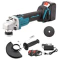 Miniatyrbild 1 av 2: Batteridriven vinkelslip, 800W effekt, 10 000 RPM hastighet, slipkivans diameter,100mm 2st batteri
