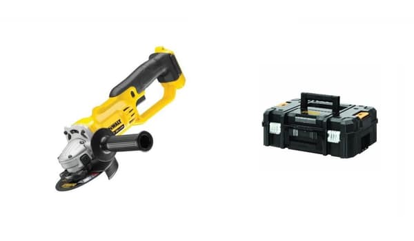 DEWALT KULMAHIOMAKONE 18V LI-ION 125MM ILMAN AKKUJA JA LATURIKOTELOA TSTAK DCG412NT