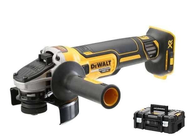 DEWALT KULMAHIOMAKONE 18V LI-ION 125MM ILMAN AKKUJA JA LATURI HARJATON TSTAK DCG405NT