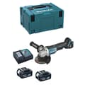 Miniatyrbild 2 av 4: 18V 125mm kvarn + 2 5Ah batterier + snabbladdare + MAKPAC box - MAKITA - DGA508RTJ