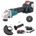 Miniatyrbild 1 av 2: Batteridriven vinkelslip, 18V kraft, 800W, 10 000 varv per minut,100mm 2x Batteri Set, EU