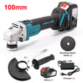Miniatyrbild 2 av 2: Batteridriven vinkelslip, 18V kraft, 800W, 10 000 varv per minut,EU, 100mm  1x Batteriuppsättning