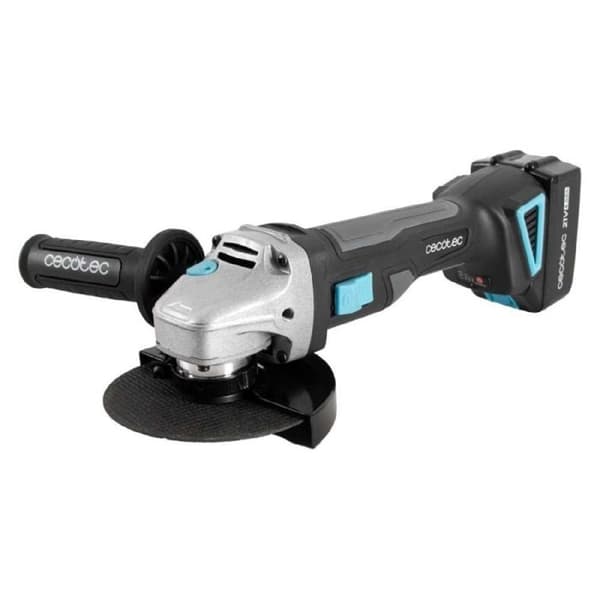 Batteridriven vinkelslipmaskin Cecotec RadialPower 2120 Freemove. Batteri 21V, Borstlös motor, Kompatibel med skivor på 125mm.