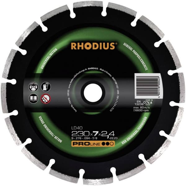 Rhodius 394137 LD 40 Diamantkapskiva Diameter 125 mm Inner-Ø 22.23 mm 1 st