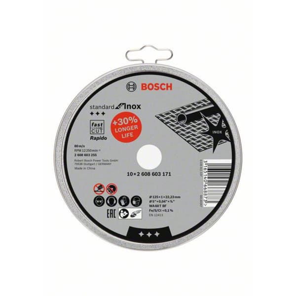 Bosch Accessories Rapido 2608603255 Separationspår rakt 125 mm 22.23 mm 10 st
