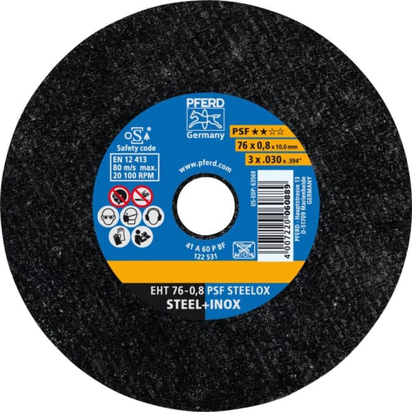 PFERD PSF STEELOX 65508109 Separationspår rakt 76 mm 10 mm 25 st