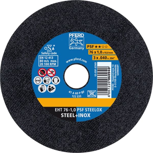 PFERD PSF STEELOX 65508100 Separationspår rakt 76 mm 10 mm 25 st