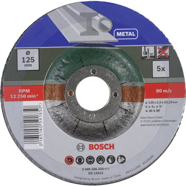 Bosch Accessories A 30 S BF 2609256333 Kapskiva bockad 125 mm 22.23 mm 5 st