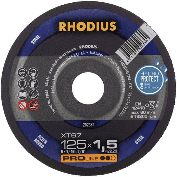 Rhodius XT67 210744 Separationspår rakt 125 mm 22.23 mm 10 st