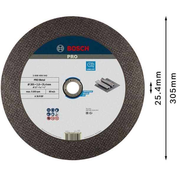 Bosch Accessories 2608600542 2608600542 Separationspår rakt 300 mm 25.4 mm 1 st