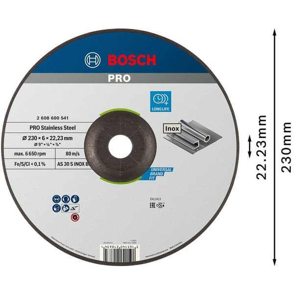 Bosch Accessories 2608600541 Skrubbskiva bockad 230 mm 22.23 mm 1 st