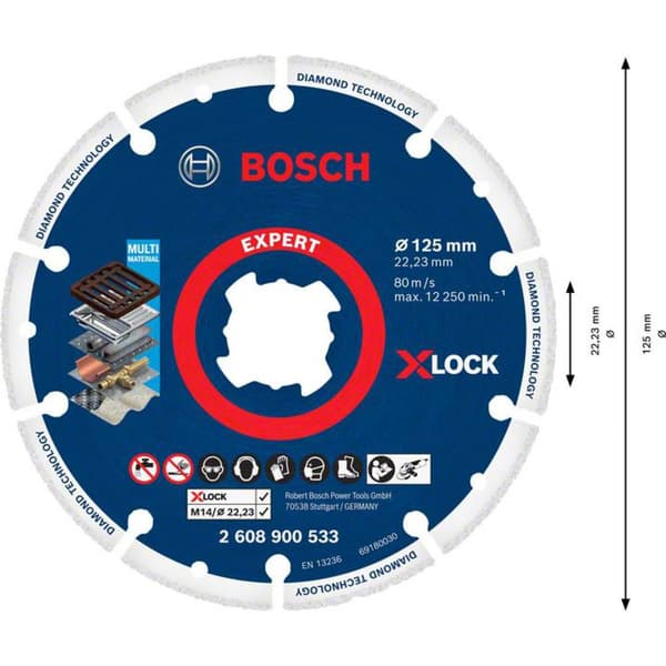 Bosch Accessories 2608900533 X-LOCK Diamantkapskiva Diameter 125 cm 1 st