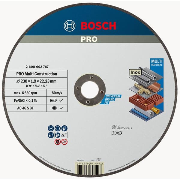 Bosch Accessories 2608602767 2608602767 Separationspår rakt 230 mm 22.23 mm 1 st