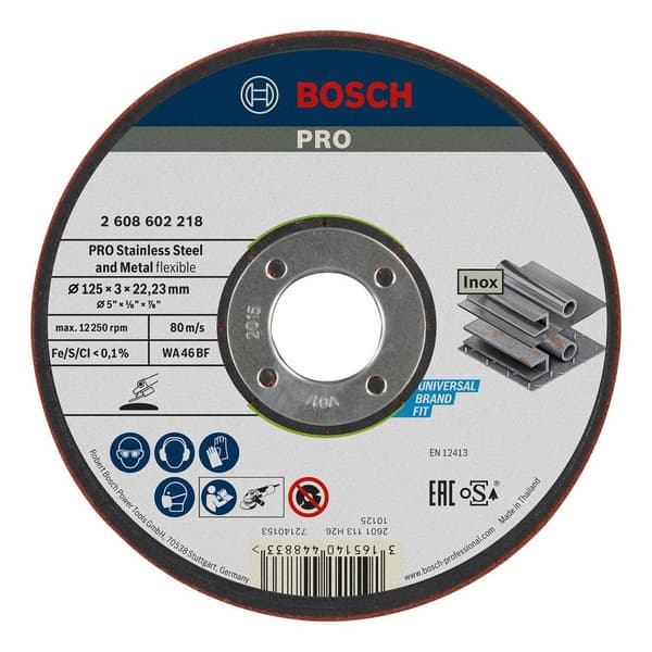 Bosch Accessories 2608602218 Skrubbskiva rak 125 mm 22.23 mm 1 st