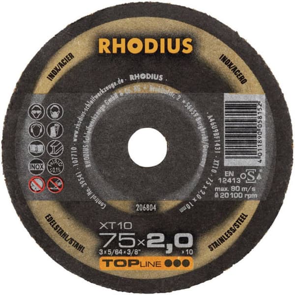 Rhodius XT10 MINI 206804 Separationspår rakt 75 mm 10 mm 1 st